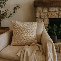 Bergheim Cushion Covers Set of 2 Natural - White