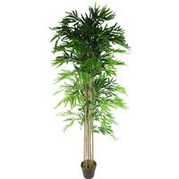 180cm Artificial Bamboo Tree with Natural Bamboo Canes - Green