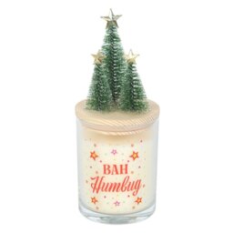 Bah Humbug Orange Clove Glass Candle Festive Christmas Gift - White - thumbnail 5
