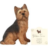 Yorkshire Terrier Resin Ornament Confident Courageous and Intelligent - Brown
