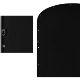 Angustus Metal Framed Arched Wall Leaner Mirror 170cm - Black - thumbnail 4