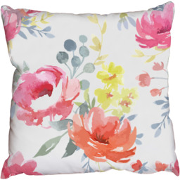 Pink Roses Outdoor Cushion - Pink / 60cm - thumbnail 2
