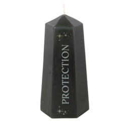 Protection Crystal Candle With Hidden Obsidian Stone - Black - thumbnail 2