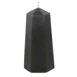 Protection Crystal Candle With Hidden Obsidian Stone - Black - thumbnail 4