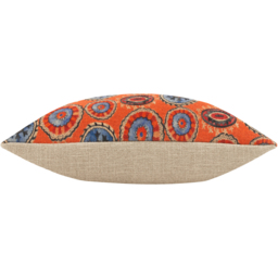 Akamba Tribal Paisley Cushion - Tangerine / 80 Feather 20 Polyester - thumbnail 4