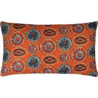 Akamba Tribal Paisley Cushion - Tangerine / 80 Feather 20 Polyester