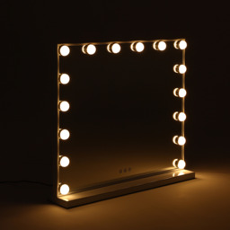 Adjustable Rectangular Hollywood  Makeup Mirror - White - thumbnail 5