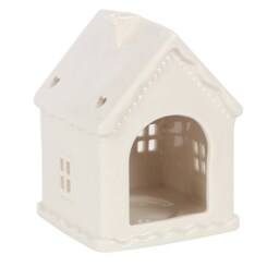 Decorative Gingerbread House Tealight Holder - White - thumbnail 4