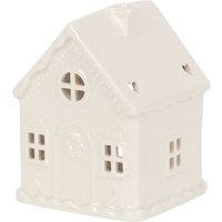 Decorative Gingerbread House Tealight Holder - White