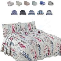 Alexandra Petals Design Luxury Quilted Bedspread - Alexandra Petals  / King