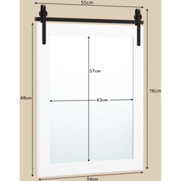 Farmhouse Wall Mirror - White - thumbnail 3