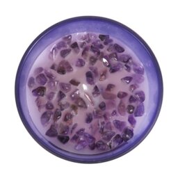 Third Eye Chakra Lavender Crystal Candle Rejuvenate Reuse - Blue - thumbnail 3