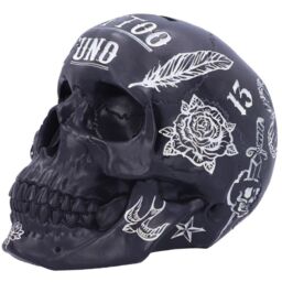 Black and White Traditional, Tribal Tattoo Fund Skull - 16cm - thumbnail 2
