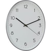 Elko Oval Wall Clock with Dark Grey Finish - Grey