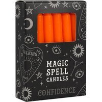 Pack of 12 Small Magic Spell Candles - Orange - image 1