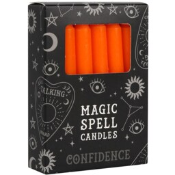 Pack of 12 Small Magic Spell Candles - Orange - thumbnail 2