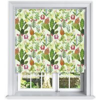 Lister Cartwright Tropical Plants Design Blackout Roller Blinds - Pale Green / 150 x 160 - thumbnail 1