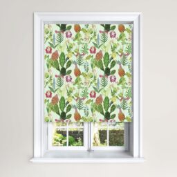 Lister Cartwright Tropical Plants Design Blackout Roller Blinds - Pale Green / 150 x 160 - thumbnail 2