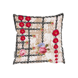 Flowers  Chains Outdoor Cushion - Red / 60cm - thumbnail 2