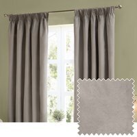 Ultimate Velvet Room Darkening Pencil Pleat Curtain Pair - Silver / 168cm / 137cm - image 1