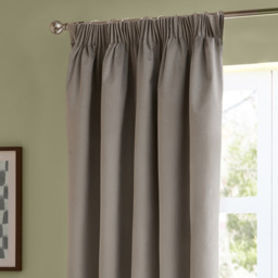 Ultimate Velvet Room Darkening Pencil Pleat Curtain Pair - Silver / 168cm / 137cm - thumbnail 4