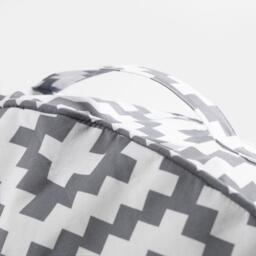 Geo Outdoor Round Filled Padded Cushion - Grey - thumbnail 5