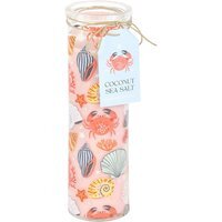 Pastel Shell Print Coconut and Sea Salt Tube Candle - Pink