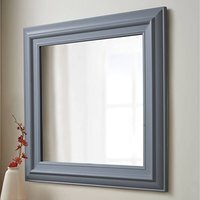 Grey Wall Mirror Square Frame Dorset Country Style - Grey