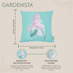 Outdoor Scatter Cushion Printed Garden Furniture Pillow -  Country Floral Green - thumbnail 4