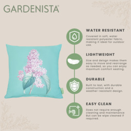 Outdoor Scatter Cushion Printed Garden Furniture Pillow -  Country Floral Green - thumbnail 3