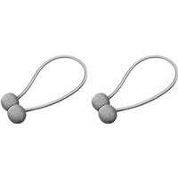 Pair of Magnetic Curtain Tiebacks - Grey - image 1