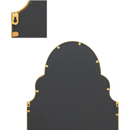 Arcus Crown Metal Arch Garden Wall Mirror - Gold - thumbnail 4