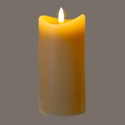 Luxe Collection Natural Glow Taupe Melted LED Candle  - Taupe - thumbnail 4
