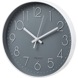 12-Inch Modern Wall Clock with Arabic Numerals - Grey - thumbnail 3