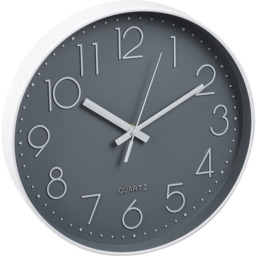 12-Inch Modern Wall Clock with Arabic Numerals - Grey - thumbnail 4