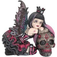 Little Shadows Lolita Gothic Fairy and Sugar Skull Ornament - 12cm