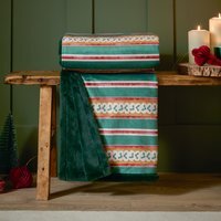 All Wrapped Up Faux Fur Throw - Emerald Red