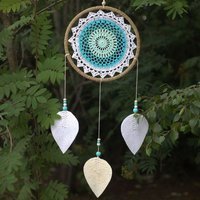 Large Turquoise Dream Catcher - Handmade Bali Spirit Spiritually Blessed - Blue