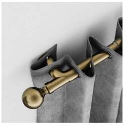 28mm Room Darkening Corner Bracket for Curtain Poles - Antique Brass - Antique Brass - thumbnail 4