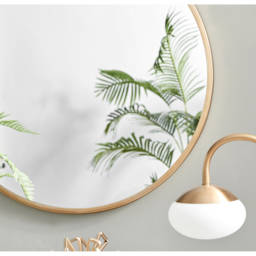 Emma Round Copper Frame Wall Mirror - Copper / 80cm - thumbnail 4