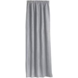 Velvet Chenille Thermal Fleece Lined Pencil Pleat Taped Top Door Curtain - Silver - thumbnail 3