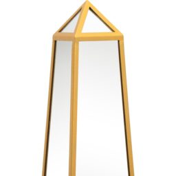 The Obelisk Gold Metal Edged Mirrored Ornament - Gold / 30cm - thumbnail 4