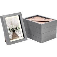 "3D Box Photo Frame - 5 x 7"" with 4x6"" Mount - Pack of 5 - Grey"
