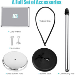 Adjustable Poster Stand Presentation Stand - Silver - thumbnail 3