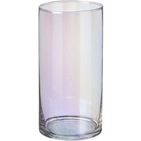 Glass Pearlescent Cylinder Vase - Pearlescent / 25cm
