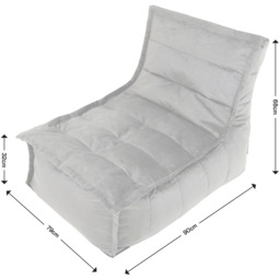 icon Dolce Indoor Outdoor Lounger Bean Bag - OEKO-TEX certified - Natural Beige / 7.45kg - thumbnail 2