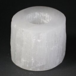Selenite Candle Holder Translucent Crystal Decor for Home - White - thumbnail 5