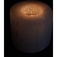 Selenite Candle Holder Translucent Crystal Decor for Home - White - thumbnail 1