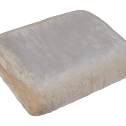 Dyed Mink Faux Fur Polyester Super Soft Cosy Plain Throw - Cream / 150cm - thumbnail 2