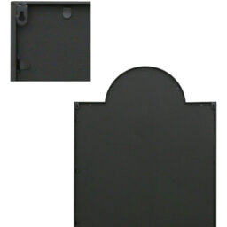 MirrorOutlet The Genestra Crown Modern Garden Mirror - Black / 170cm - thumbnail 5